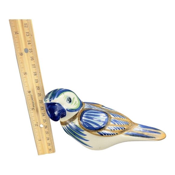 Hand Made Mexican Pottery Large Bird Figurine Artist Signed Folk Art Tonala VTG - Picture 4 of 15
